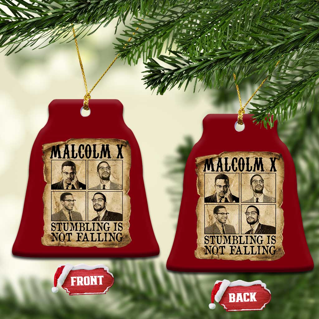 Malcolm X Ceramic Ornament Stumbling Is Not Falling Historical Poster TS12