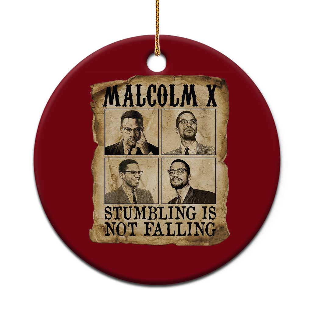 Malcolm X Ceramic Ornament Stumbling Is Not Falling Historical Poster TS12
