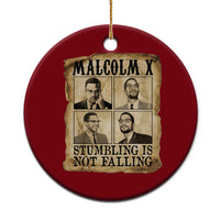 Malcolm X Ceramic Ornament Stumbling Is Not Falling Historical Poster TS12