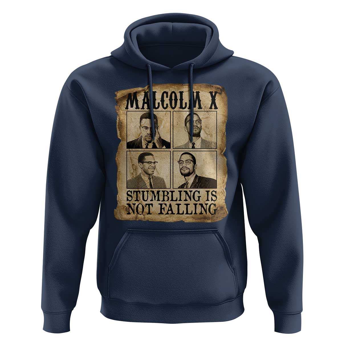 Malcolm X Hoodie Stumbling Is Not Falling Historical Poster TS12