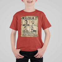 Malcolm X T Shirt For Kid Stumbling Is Not Falling Historical Poster TS12