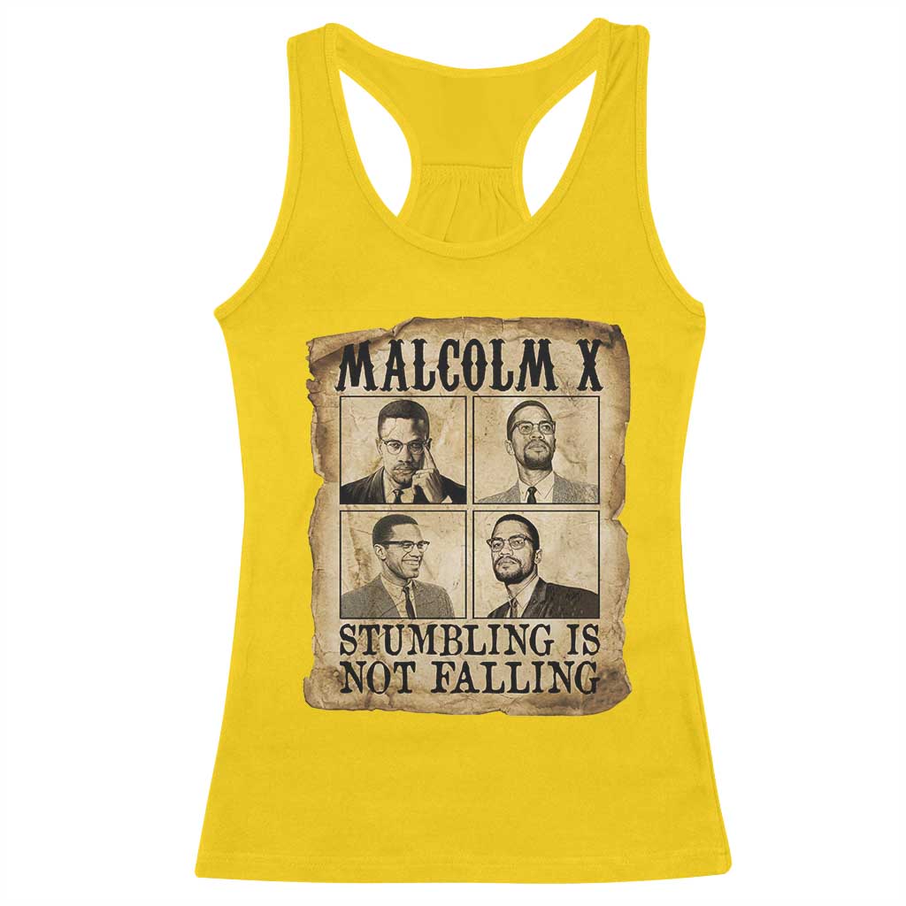 Malcolm X Racerback Tank Top Stumbling Is Not Falling Historical Poster TS12