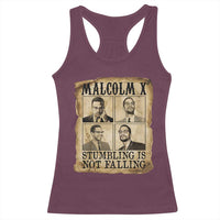 Malcolm X Racerback Tank Top Stumbling Is Not Falling Historical Poster TS12