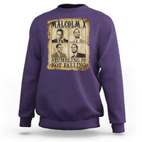 Malcolm X Sweatshirt Stumbling Is Not Falling Historical Poster TS12
