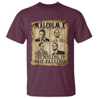 Malcolm X T Shirt Stumbling Is Not Falling Historical Poster TS12