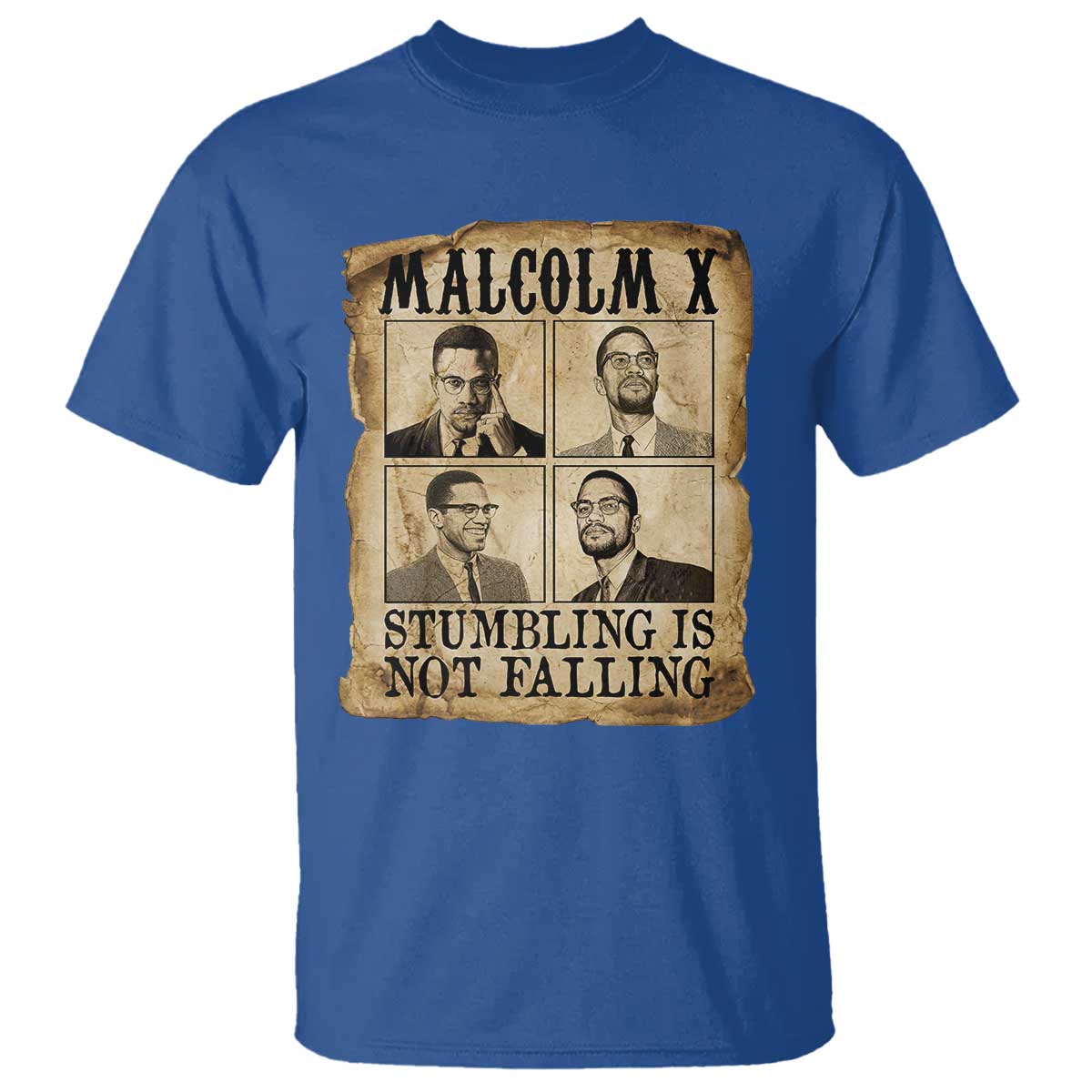 Malcolm X T Shirt Stumbling Is Not Falling Historical Poster TS12