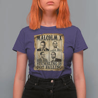 Malcolm X T Shirt For Women Stumbling Is Not Falling Historical Poster TS12