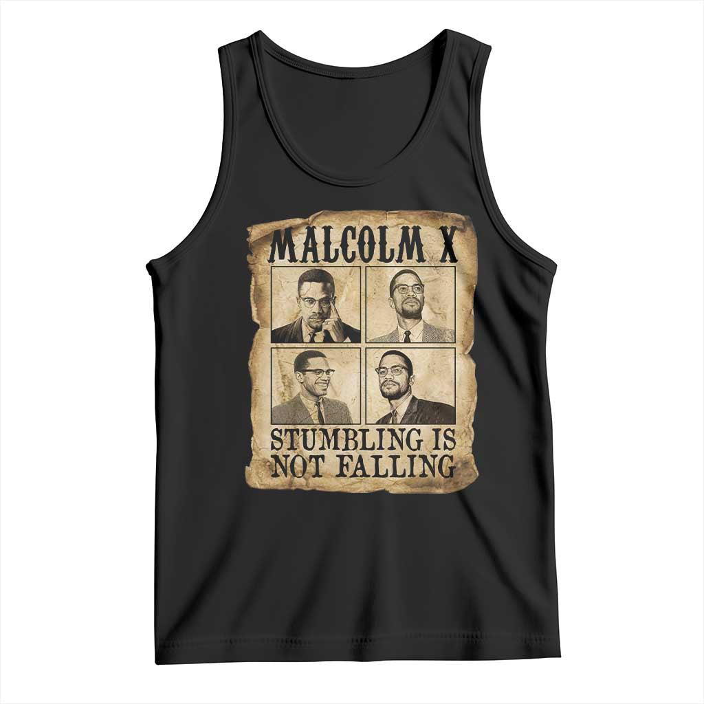 Malcolm X Tank Top Stumbling Is Not Falling Historical Poster TS12
