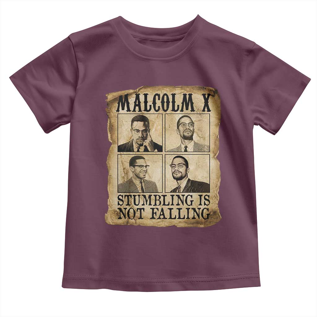 Malcolm X Toddler T Shirt Stumbling Is Not Falling Historical Poster TS12