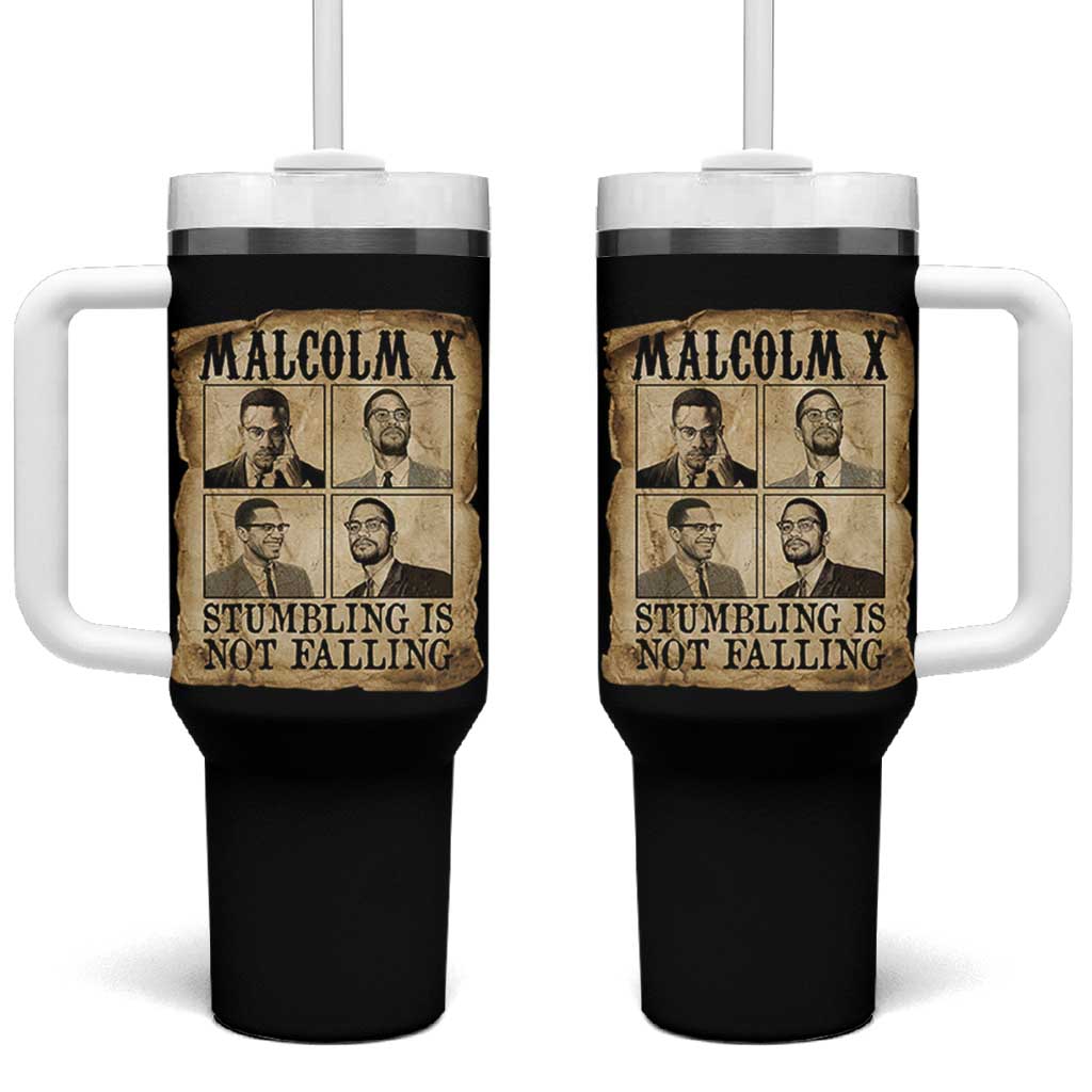 Malcolm X Tumbler With Handle Stumbling Is Not Falling Historical Poster TS12