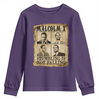 Malcolm X Youth Sweatshirt Stumbling Is Not Falling Historical Poster TS12