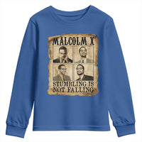 Malcolm X Youth Sweatshirt Stumbling Is Not Falling Historical Poster TS12
