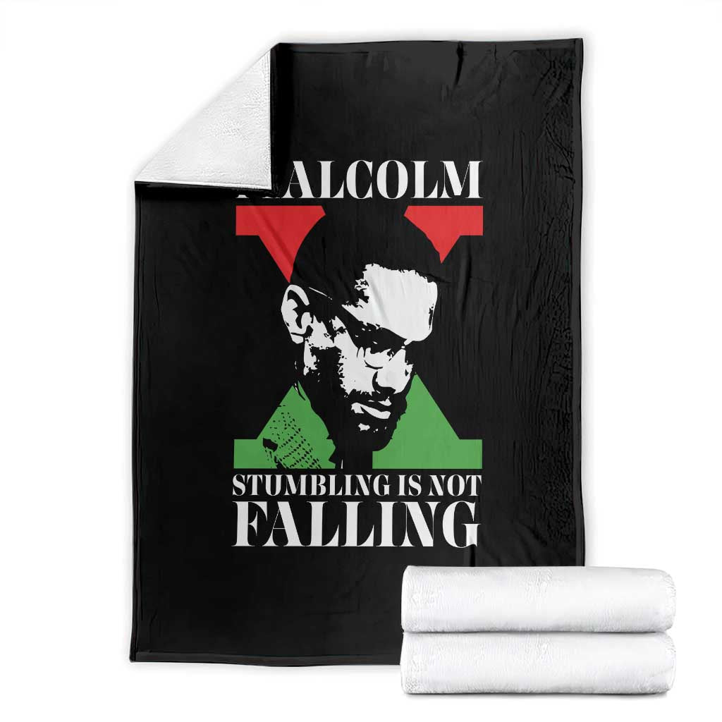 Malcolm X Throw Blanket Stumbling Is Not Falling Black History Leader TS12