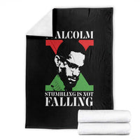 Malcolm X Throw Blanket Stumbling Is Not Falling Black History Leader TS12