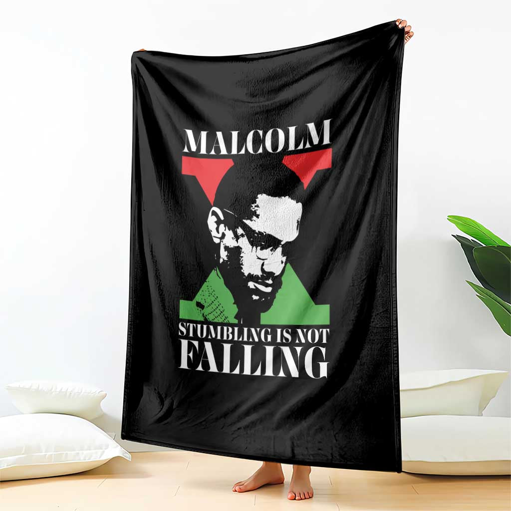 Malcolm X Throw Blanket Stumbling Is Not Falling Black History Leader TS12