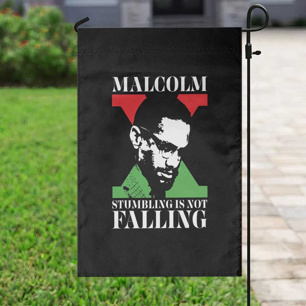 Malcolm X Garden Flag Stumbling Is Not Falling Black History Leader TS12