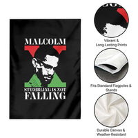 Malcolm X Garden Flag Stumbling Is Not Falling Black History Leader TS12
