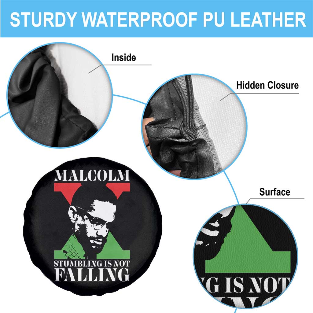 Malcolm X Spare Tire Cover Stumbling Is Not Falling Black History Leader TS12