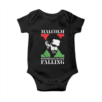Malcolm X Baby Onesie Stumbling Is Not Falling Black History Leader TS12