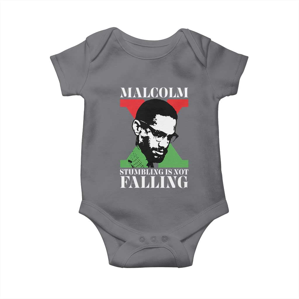 Malcolm X Baby Onesie Stumbling Is Not Falling Black History Leader TS12