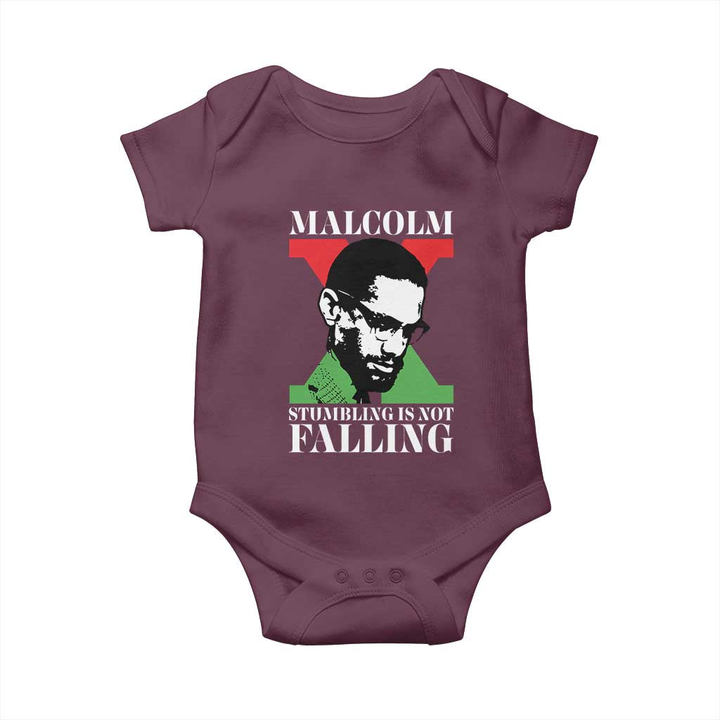 Malcolm X Baby Onesie Stumbling Is Not Falling Black History Leader TS12