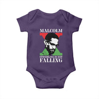 Malcolm X Baby Onesie Stumbling Is Not Falling Black History Leader TS12