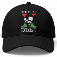 Malcolm X Baseball Cap Stumbling Is Not Falling Black History Leader