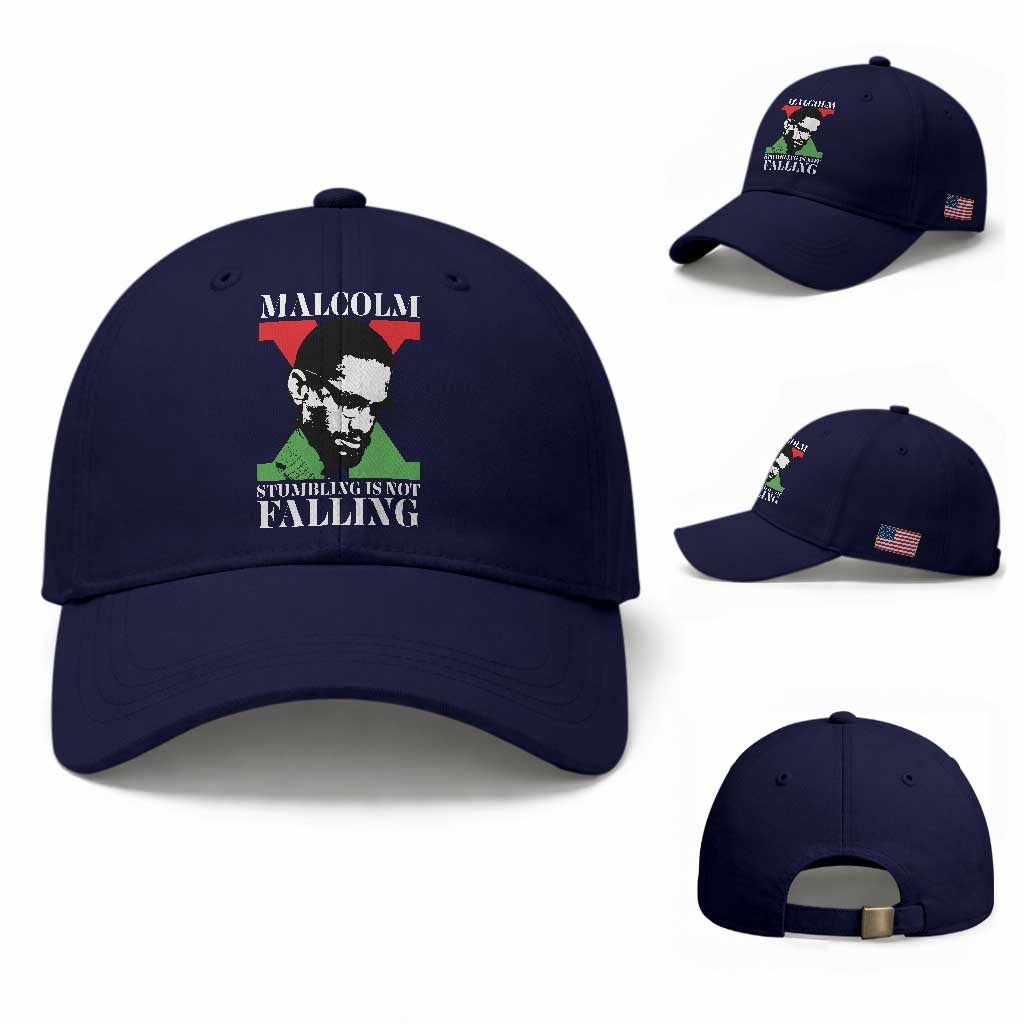 Malcolm X Baseball Cap Stumbling Is Not Falling Black History Leader