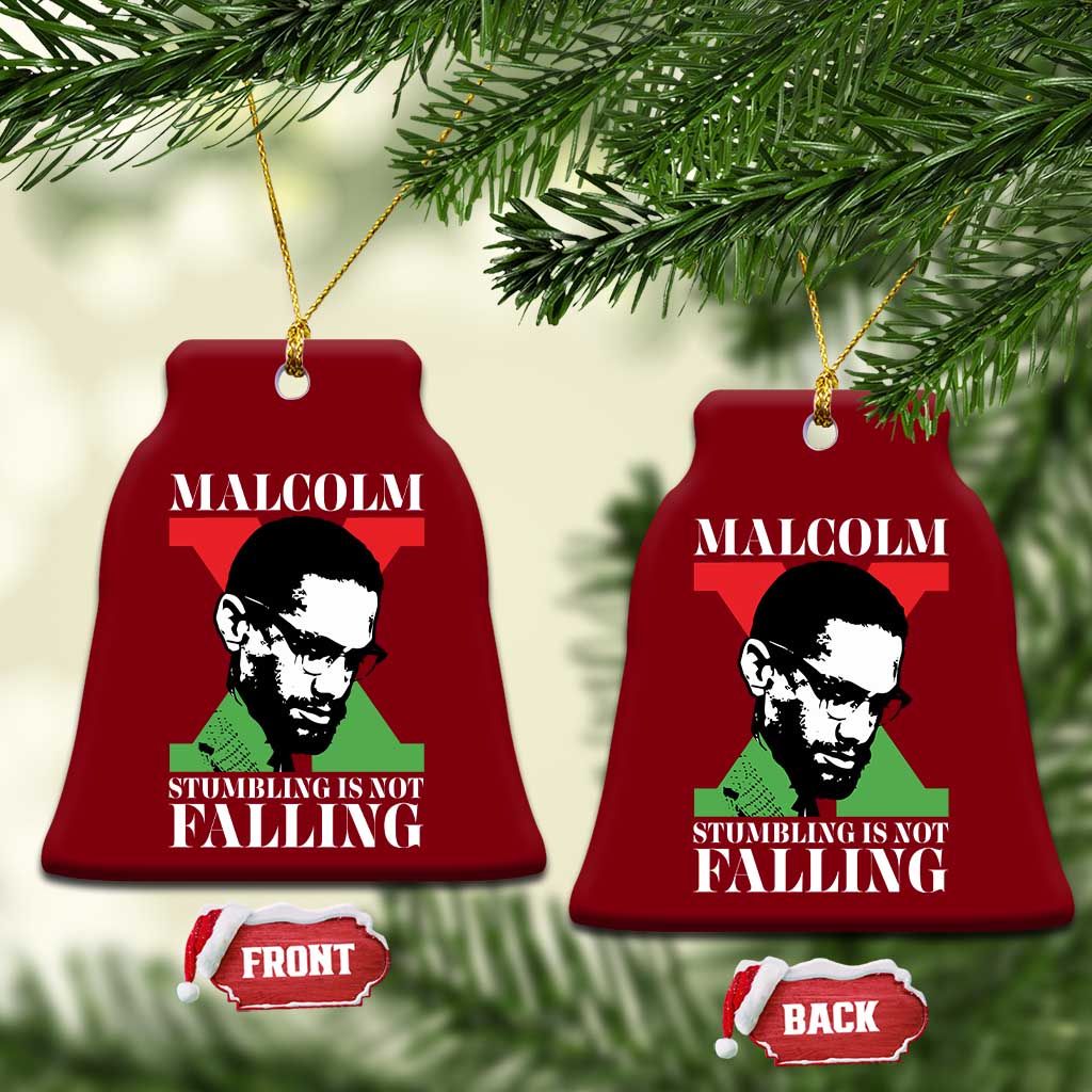 Malcolm X Ceramic Ornament Stumbling Is Not Falling Black History Leader TS12