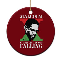 Malcolm X Ceramic Ornament Stumbling Is Not Falling Black History Leader TS12