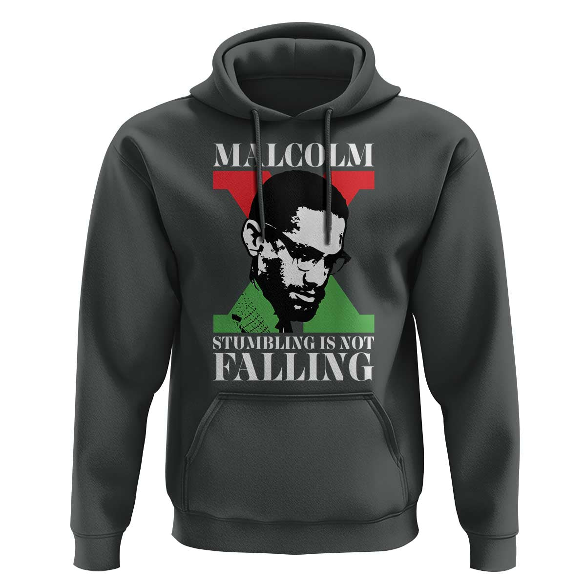 Malcolm X Hoodie Stumbling Is Not Falling Black History Leader TS12