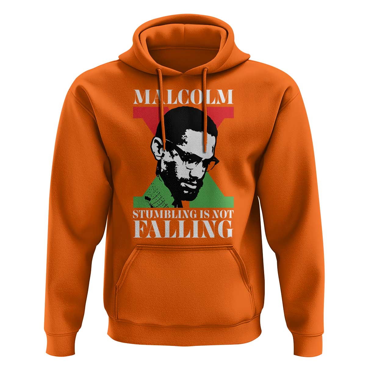 Malcolm X Hoodie Stumbling Is Not Falling Black History Leader TS12