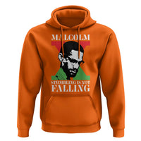 Malcolm X Hoodie Stumbling Is Not Falling Black History Leader TS12