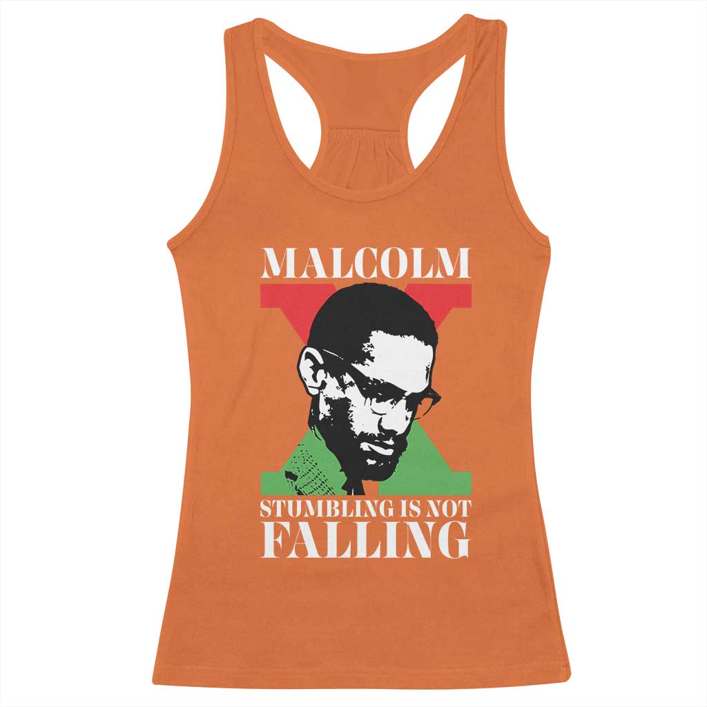 Malcolm X Racerback Tank Top Stumbling Is Not Falling Black History Leader TS12