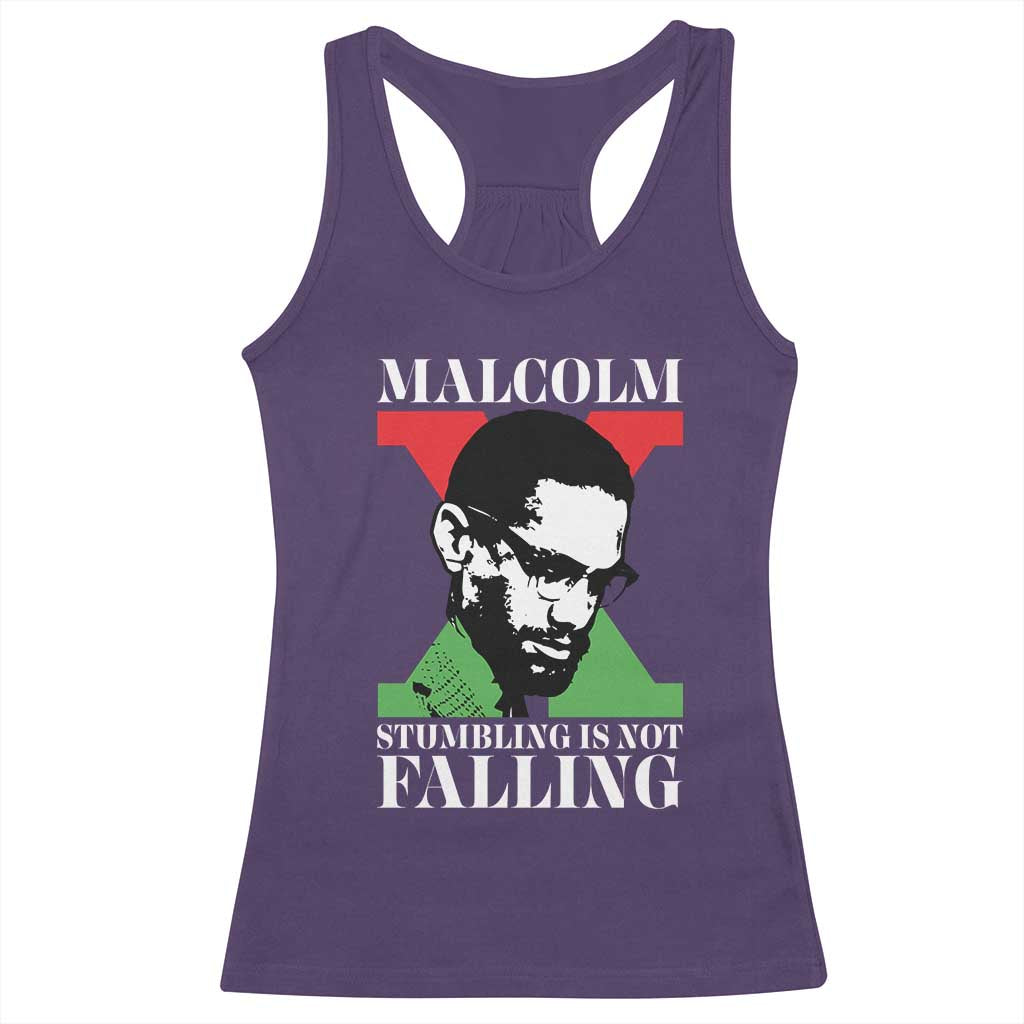 Malcolm X Racerback Tank Top Stumbling Is Not Falling Black History Leader TS12