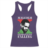 Malcolm X Racerback Tank Top Stumbling Is Not Falling Black History Leader TS12
