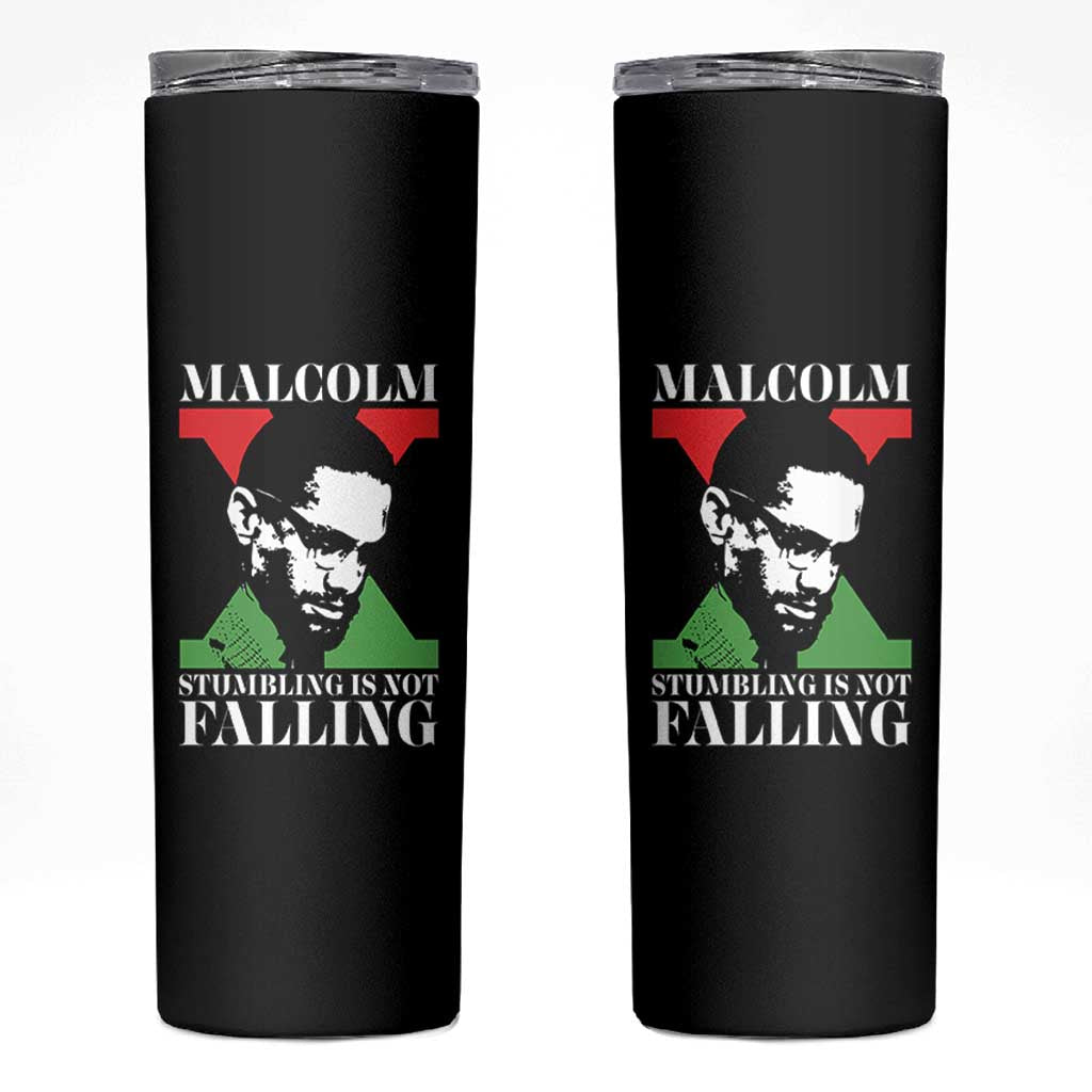 Malcolm X Skinny Tumbler Stumbling Is Not Falling Black History Leader TS12
