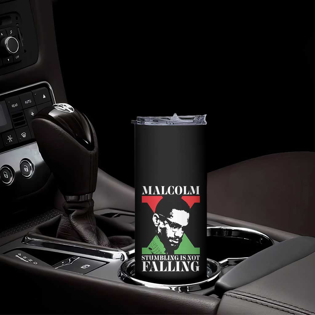 Malcolm X Skinny Tumbler Stumbling Is Not Falling Black History Leader TS12