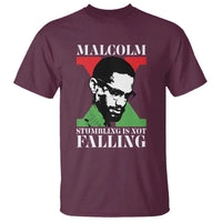 Malcolm X T Shirt Stumbling Is Not Falling Black History Leader TS12