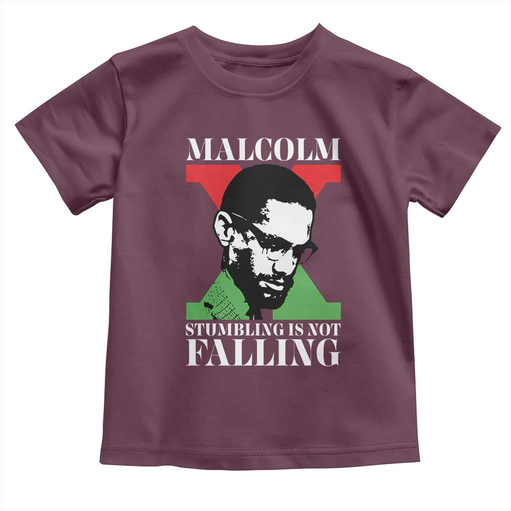Malcolm X Toddler T Shirt Stumbling Is Not Falling Black History Leader TS12