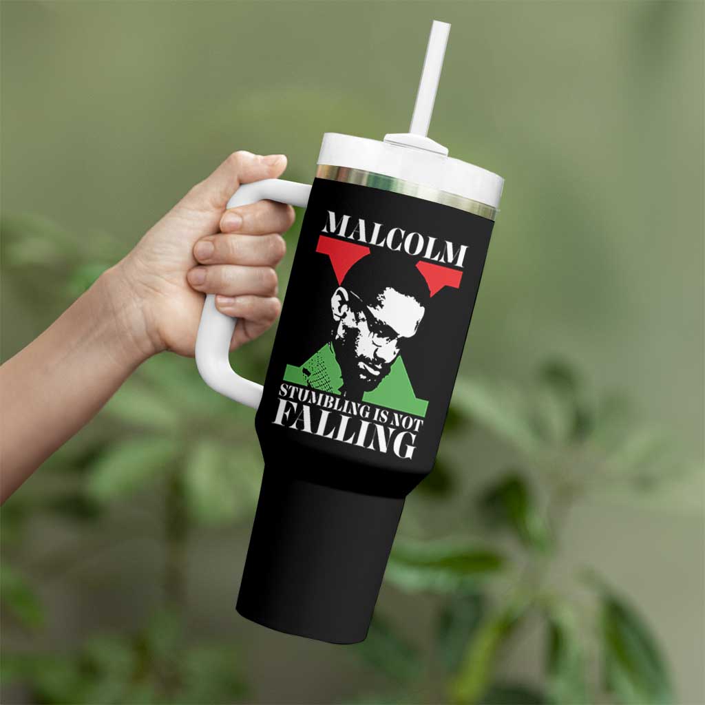 Malcolm X Tumbler With Handle Stumbling Is Not Falling Black History Leader TS12