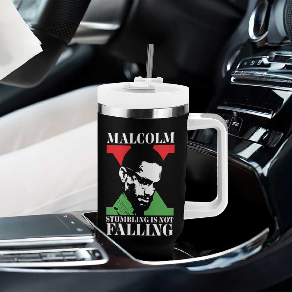 Malcolm X Tumbler With Handle Stumbling Is Not Falling Black History Leader TS12
