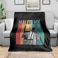 Malcolm X Throw Blanket Retro Portrait Black Empowerment Heritage Gift - Wonder Print Shop