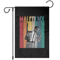 Malcolm X Garden Flag Retro Portrait Black Empowerment Heritage Gift - Wonder Print Shop