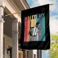 Malcolm X Garden Flag Retro Portrait Black Empowerment Heritage Gift - Wonder Print Shop