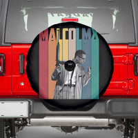 Malcolm X Spare Tire Cover Retro Portrait Black Empowerment Heritage Gift - Wonder Print Shop