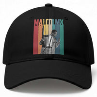 Malcolm X Baseball Cap Retro Portrait Black Empowerment Heritage Gift