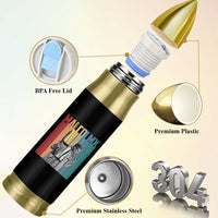 Malcolm X Bullet Tumbler Retro Portrait Black Empowerment Heritage Gift - Wonder Print Shop