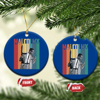 Malcolm X Ceramic Ornament Retro Portrait Black Empowerment Heritage Gift - Wonder Print Shop