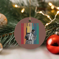 Malcolm X Ceramic Ornament Retro Portrait Black Empowerment Heritage Gift - Wonder Print Shop